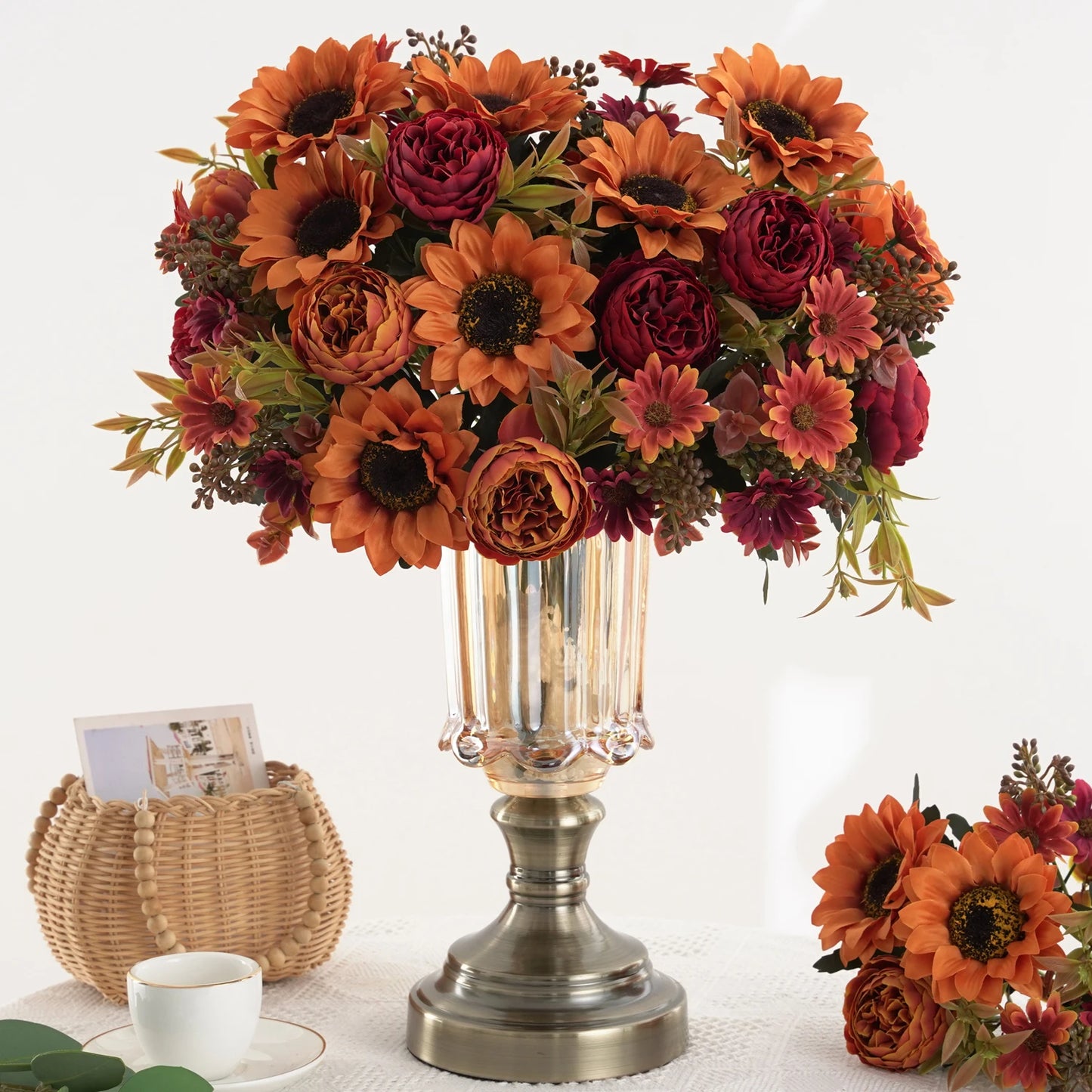 Artificial Sunflowers/Peony Bouquet