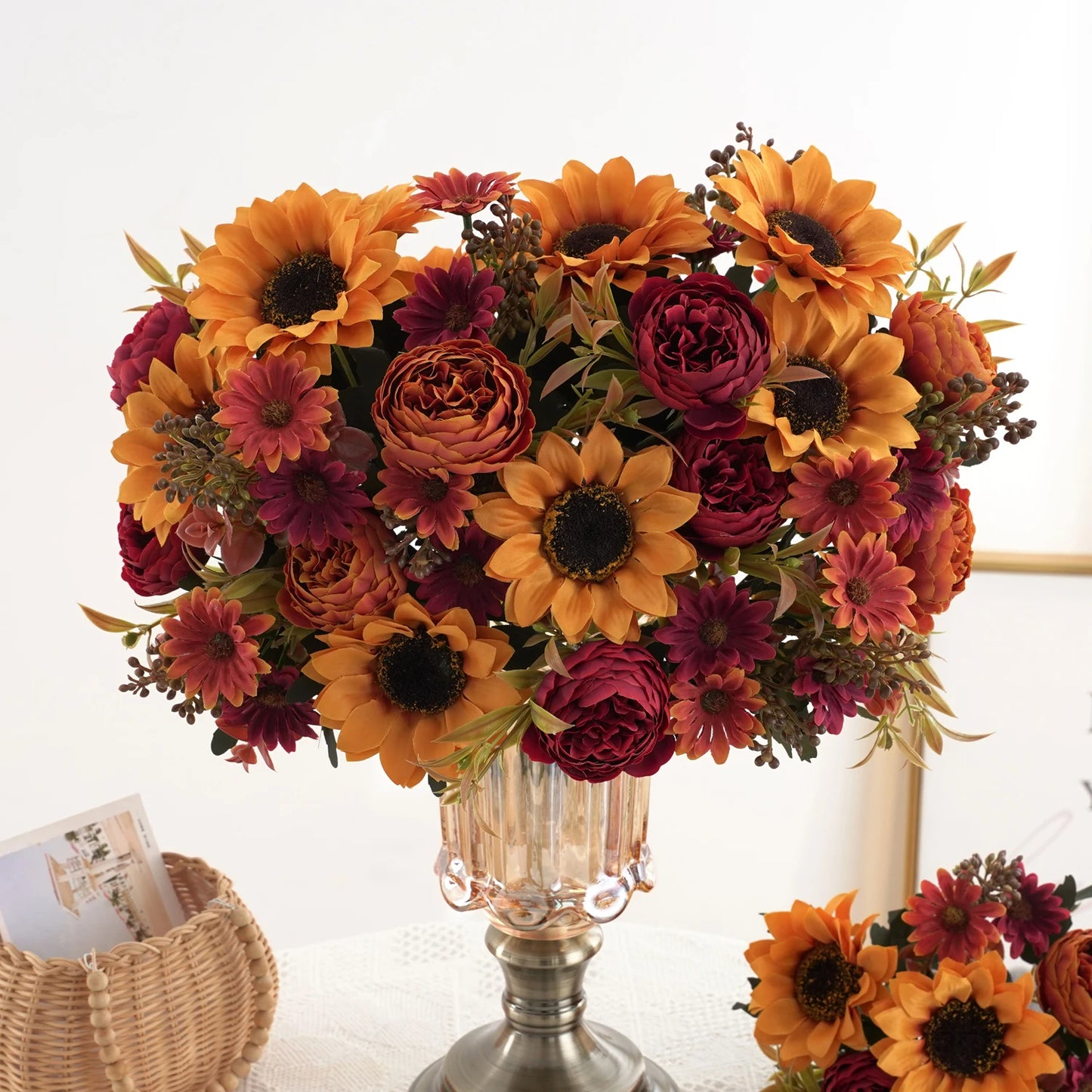 Artificial Sunflowers/Peony Bouquet