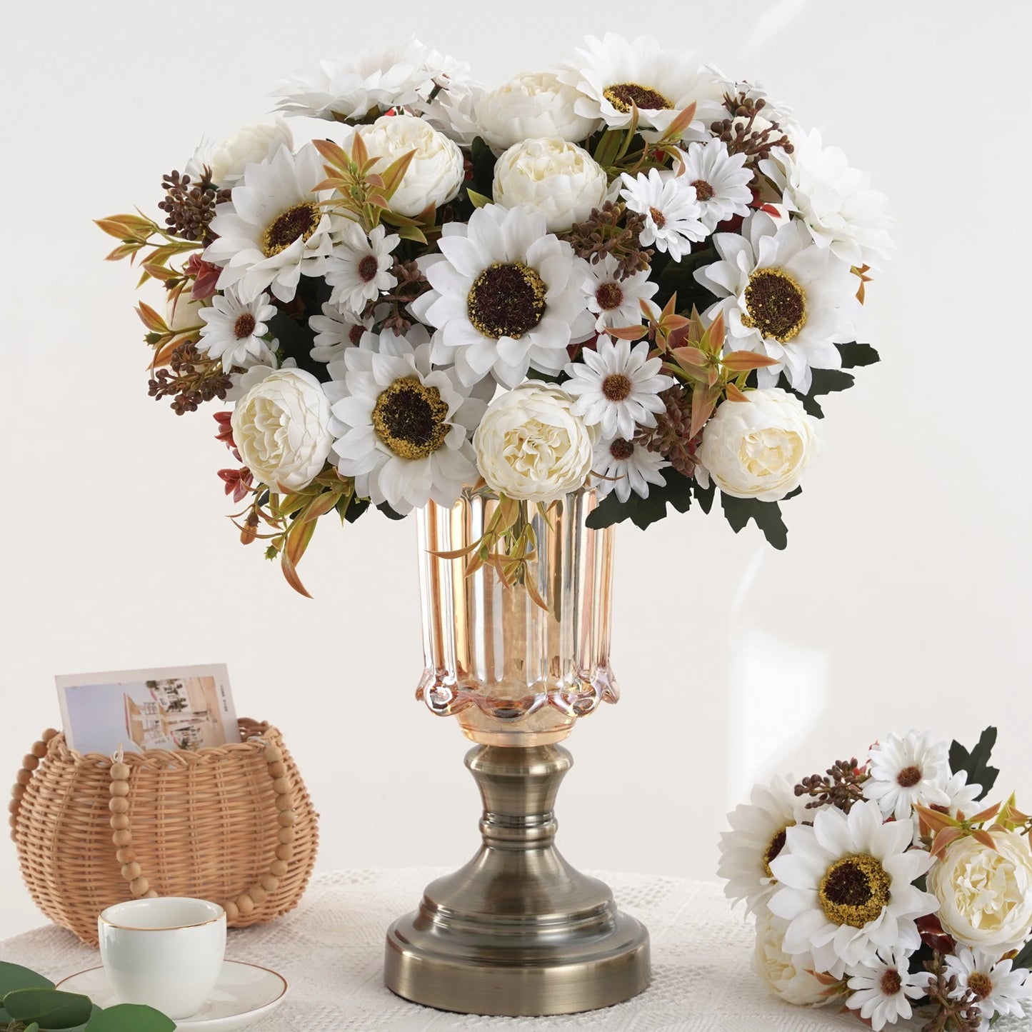Artificial Sunflowers/Peony Bouquet