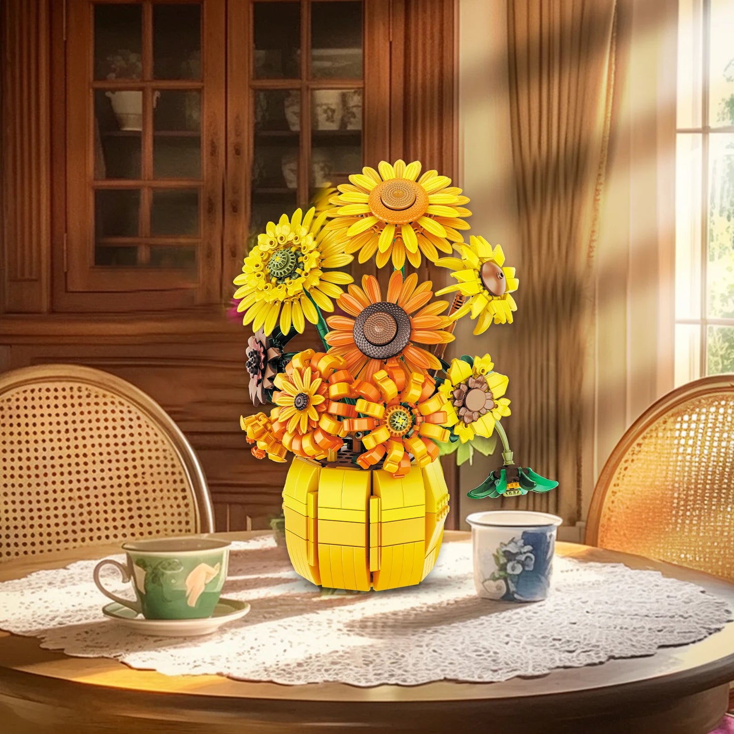 Sunflower Bouquet Mini Building Blocks