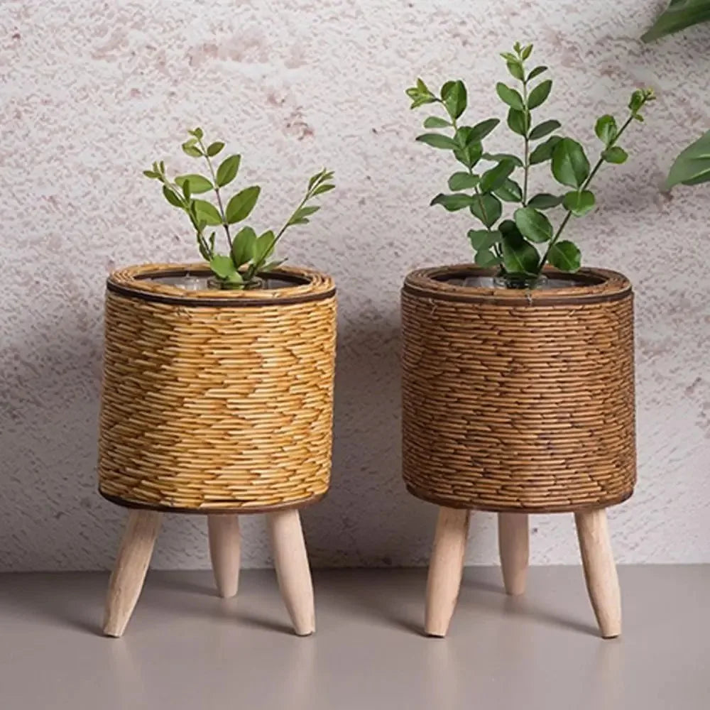 Handwoven Wicker Flower Pot