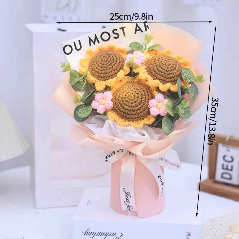Crochet Sun Flower Bouquet