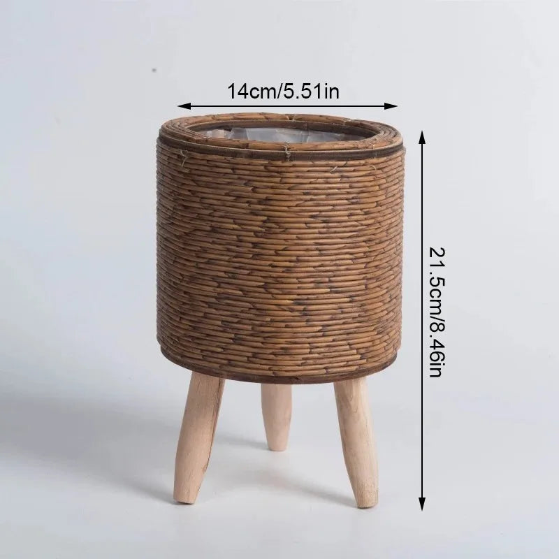 Handwoven Wicker Flower Pot