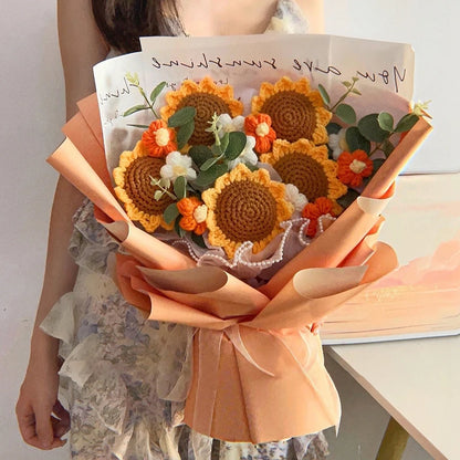 Crochet Sun Flower Bouquet