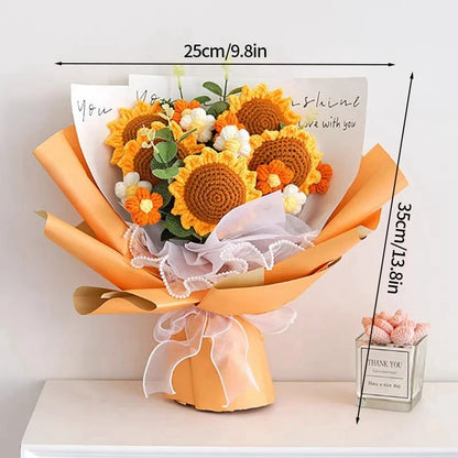 Crochet Sun Flower Bouquet