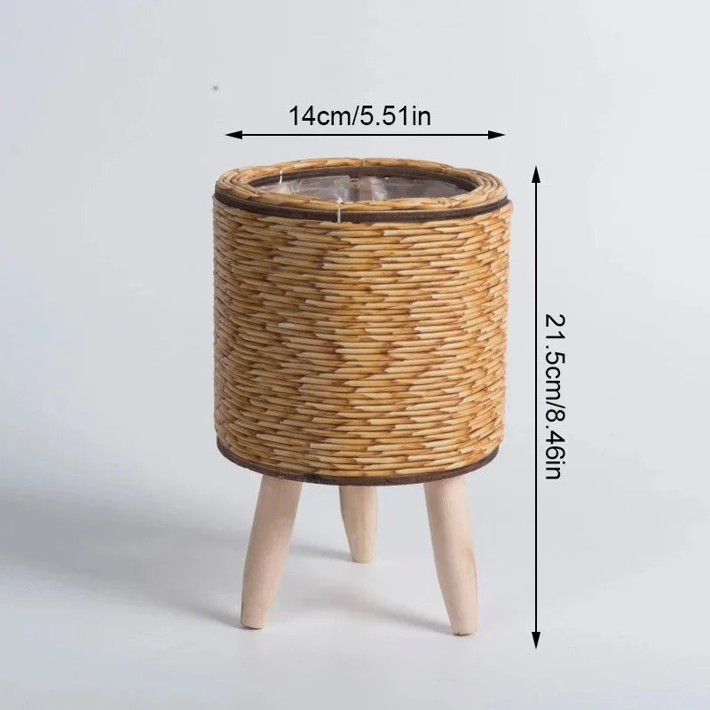 Handwoven Wicker Flower Pot