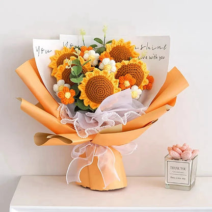 Crochet Sun Flower Bouquet